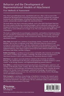 Titel: "Behavior and the Development of Representational Models of Attachment: Five Methods of Assessment". Autoren: Mary Main, Robbie Duschinsky, Erik Hesse, Kate White, Pehr Granqvist. Routledge Verlag. Lila Hintergrund.