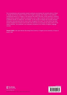 Ein umfassendes Arbeitsbuch begleitet die siebte Auflage von "A History of the English Language". Magenta Hintergrund.
