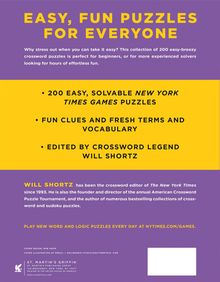 New York Times: New York Times Games Essential Easy Crosswords Volume 1, Buch