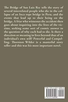 Text über das Buch "The Bridge of San Luis Rey" von Thornton Wilder, das Schicksal, Verbindung und kosmische Bedeutung thematisiert.