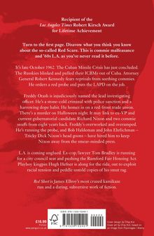 Text: Empfänger des Los Angeles Times Robert Kirsch Award. Titel: Red Sheet von James Ellroy. Farbe: Roter Hintergrund.