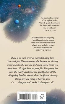 Zitate: "An outstanding writer..." - Lemn Sissay. "Beautiful and awe-inspiring..." - Kirstin Innes. ISBN unten. Sterne und Planeten oben.