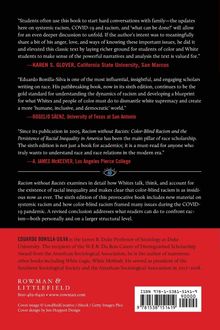 Texte über das Buch "Racism without Racists", Lob von Professoren, Infos zum Autor Eduardo Bonilla-Silva.