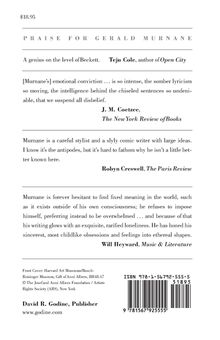 PRAISE FOR GERALD MURNANE: Zitate von Teju Cole, J.M. Coetzee, Robyn Creswell und Will Heyward loben Murnane's Schreibstil.