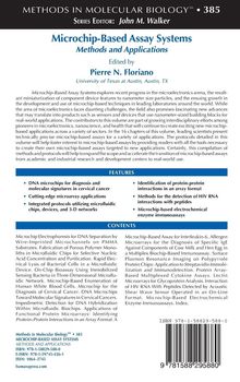 Titel: Microchip-Based Assay Systems. Bearbeitet von Pierre N. Floriano, University of Texas at Austin. Enthält Features und Inhaltsverzeichnis zu mikrochipbasierten Assays. ISBN: 978-1-58829-588-0.