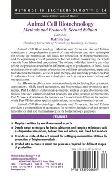 Titel: Animal Cell Biotechnology: Methods and Protocols. Herausgeber: Ralf Pörtner. ISBN: 978-1-58829-660-3.