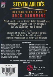 Steven Adler: Steven Adler's Getting Started With Rock Drumming, Noten