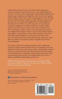 Text über Charles-Marie Widor und sein Werk, vor allem seine Toccata. Darunter Infos über John R. Near und das U of Rochester Press-Logo.