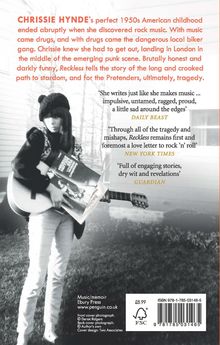 Chrissie Hynde: Reckless, Buch