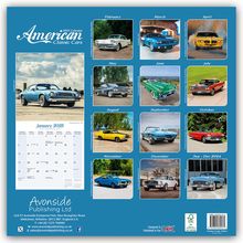 Avonside Publishing Ltd: American Classic Cars - Amerikanische Oldtimer 2025 - 16-Monatskalender, Kalender