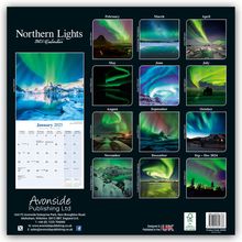 Avonside Publishing Ltd: Northern Lights - Faszinierendes Nordlicht - Aurora Borealis 2025, Kalender