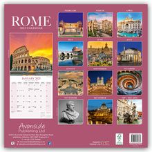 Avonside Publishing Ltd: Rome - Rom 2025 - 16-Monatskalender, Kalender