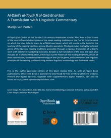 Al-Dānī's al-Taysīr fī al-Qirāʾāt al-Sabʿ: A Translation with Linguistic Commentary von Marijn van Putten. Unten Logos.