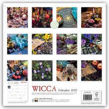"WICCA Calendar 2027". Zwölf quadratische Bilder mit Kerzen, Blumen und mystischen Gegenständen.