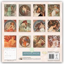 Tree Flame: Alphonse Mucha - Alfons Mucha 2025, Kalender