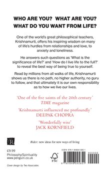 J. Krishnamurti: What Are You Doing With Your Life?, Buch