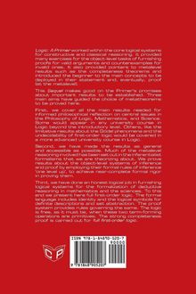 Ein roter Hintergrund mit weißem Text über logische Systeme und Metatheoreme. Unten ein ISBN-Barcode und ein CP-Logo.