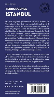 Titel: Verborgenes Istanbul. Text über verborgene Schätze der Stadt. Autor: Emre Öktem. Verleger: Jonglez Verlag. ISBN angegeben.