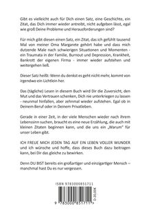 Text über Motivation und Zuversicht durch Zitate. Ermutigung nach Rückschlägen stark zu bleiben, ISBN unten.