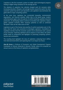 Der Text beschreibt die Auswirkungen des Kapitalismus und seine Geschichte, Autorenname Alan M. Green, ISBN 978-3-032-09850-4.