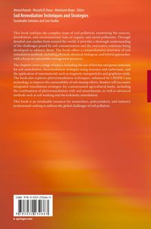 Buchtitel: "Soil Remediation Techniques and Strategies". Thema: Bodenverschmutzung und Sanierungsmethoden. Hintergrund: Orange.