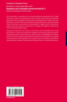 „Regulation and Sustainable Entrepreneurship Vol. 2“ von Nadia Mansour und Lorenzo M. Bujosa Vadell. Pinker Hintergrund.