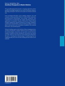 Das Cover zeigt den Titel "Anesthesia Therapeutics in Modern Medicine" von Henry Liu und Alan David Kaye.