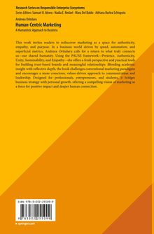 Ein gelber Hintergrund mit dem Titel "Human-Centric Marketing" von Andreea Orîndaru. ISBN 978-3-032-25509-9.