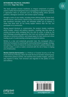 Rethinking Political Violence. Serie: Roger Mac Ginty. Autorin: Monika Gabriela Bartoszewicz. Grüner Hintergrund.