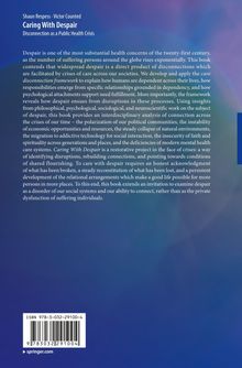 Titel: "Caring With Despair". ISBN: 978-3-032-29100-4. Blauer Hintergrund mit Text über soziale Krisen und Heilungsansätze.