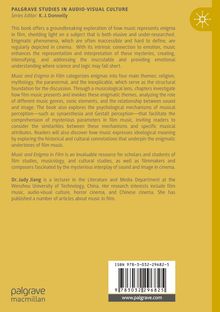 Texte: "PALGRAVE STUDIES IN AUDIO-VISUAL CULTURE," "K. J. Donnelly," "Dr. Jady Jiang," "ISBN 978-3-032-29682-5." Beige Hintergrund, Logo unten rechts.