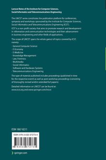 Text über die Inhalte und Ziele der LNICST-Reihe. Themen: Informatik, Telekommunikation, Soziale Informatik. Links zu ICST und Springer.