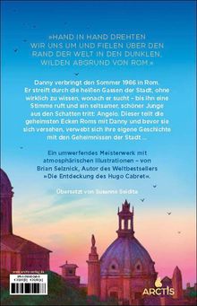 Text: „HAND IN HAND DREHTEN...wild“; Danny verbringt den Sommer…Stadt.“; Ansicht von Kuppeln vor blauem Himmel im Gemälde.