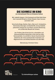 Text im Zentrum einer Illustration eines Kinos: "DIE SCHWEIZ IM KINO: 100 internationale Filme vor Schweizer Kulisse".