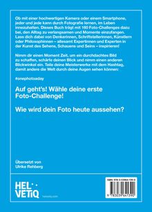 Auf geht's! Wähle deine erste Foto-Challenge! Wie wird dein Foto heute aussehen? Logo von Helvetiq unten links.