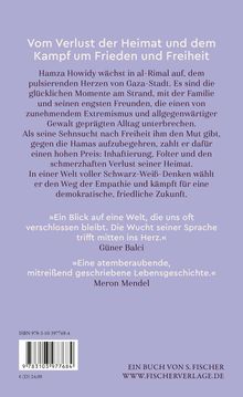 Text: „Vom Verlust der Heimat und dem Kampf um Frieden und Freiheit.“ Beschreibung eines bewegenden Lebens in Gaza.