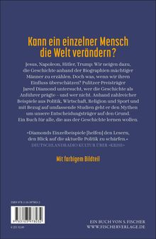 Text zu Geschichtseinfluss von Anführern. Zitate und Preisangaben. Haupttext in Weiß auf blauem Hintergrund.