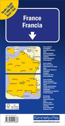 Frankreich Nord+Süd Strassenkarte 1:600 000, Karten