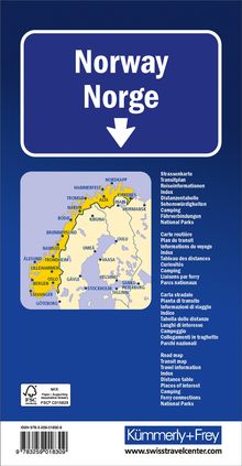 Norwegen Strassenkarte 1:750 000, Karten