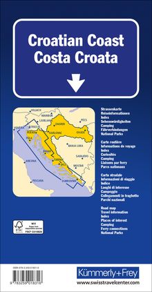 Kümmerly+Frey Strassenkarte Kroatische Küste 1:200.000, Karten