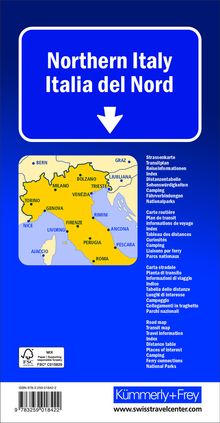 Kümmerly+Frey Strassenkarte Italien Nord 1:650.000, Karten