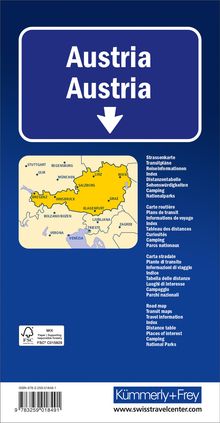 Kümmerly+Frey Strassenkarte Österreich 1:500.000, Karten