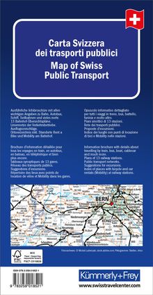 Kümmerly+Frey Schweizer Karte des öffentlichen Verkehrs 1:275.000, Karten