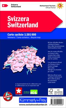 Schweiz Velokarte 1:301 000, Karten