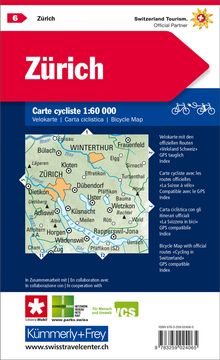 KuF Schweiz Radkarte 06 Zürich 1 : 60 000, Karten