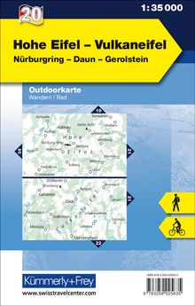 Hohe Eifel Vulkaneifel Nr. 20 Outdoorkarte Deutschland 1:35 000, Karten