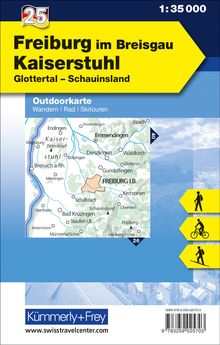 Freiburg im Breisgau Kaiserstuhl Glottertal, Schauinsland, Nr. 25 Outdoorkarte Deutschland 1:35 000, Karten