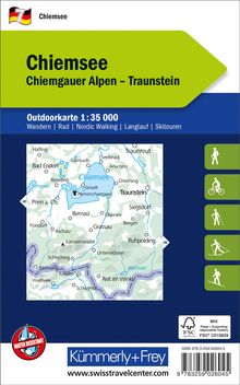 Kümmerly+Frey Outdoorkarte Deutschland 7 Chiemsee 1:35.000, Karten