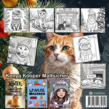 Kenya Kooper: Katzen Malbuch Weihnachten - Katzenmalbuch Weihnachten - Süße Katzen Vintage Katzenwelt, Buch