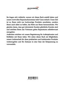 Johannes Knecht: Reparaturanleitungen für Außenjalousien und Rollläden, Buch